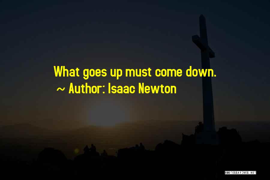 Isaac Newton Quotes: What Goes Up Must Come Down.