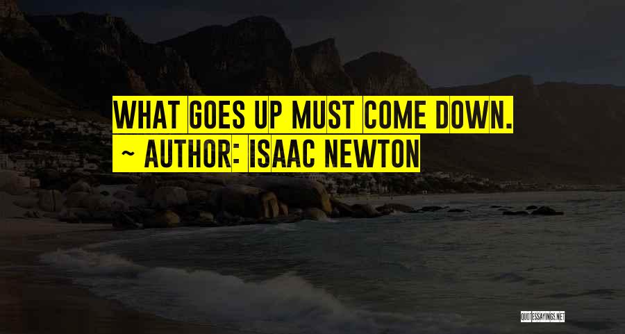 Isaac Newton Quotes: What Goes Up Must Come Down.