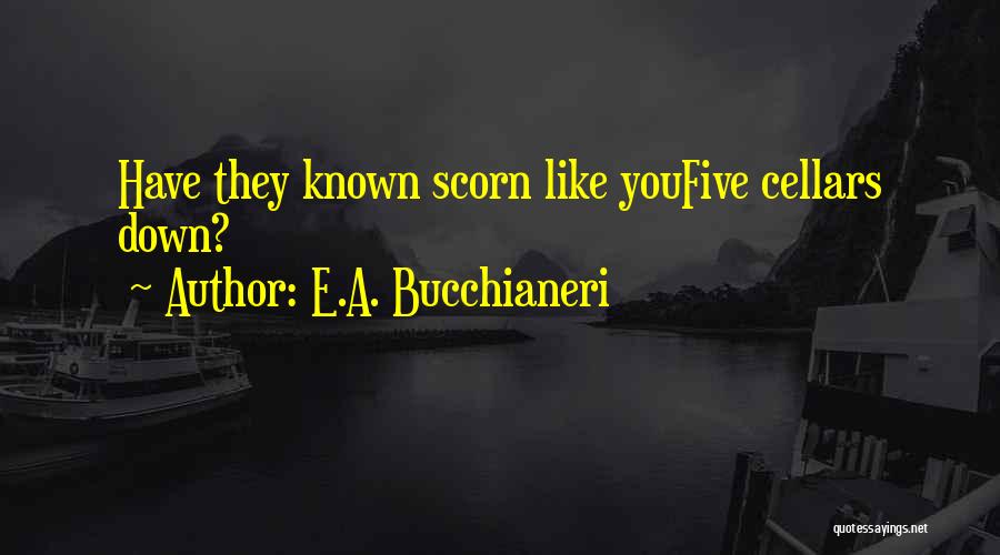 E.A. Bucchianeri Quotes: Have They Known Scorn Like Youfive Cellars Down?