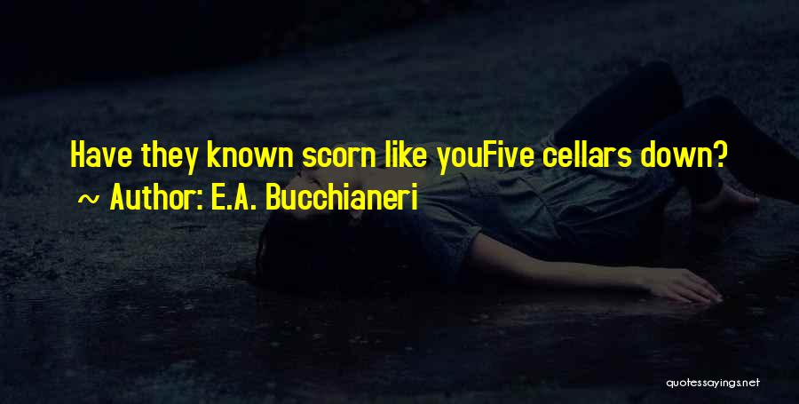 E.A. Bucchianeri Quotes: Have They Known Scorn Like Youfive Cellars Down?