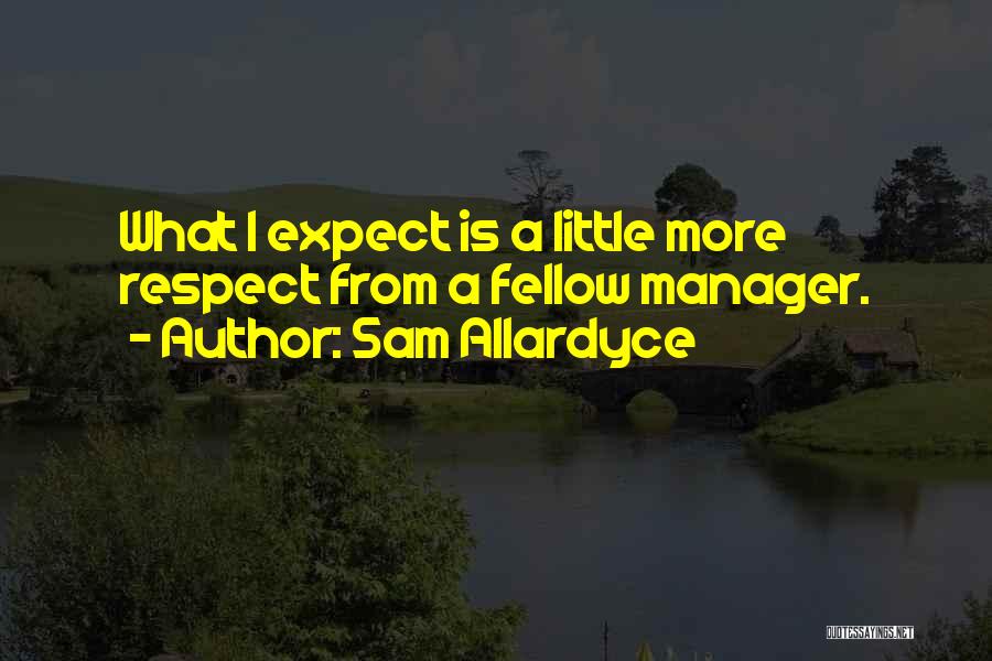 Sam Allardyce Quotes: What I Expect Is A Little More Respect From A Fellow Manager.