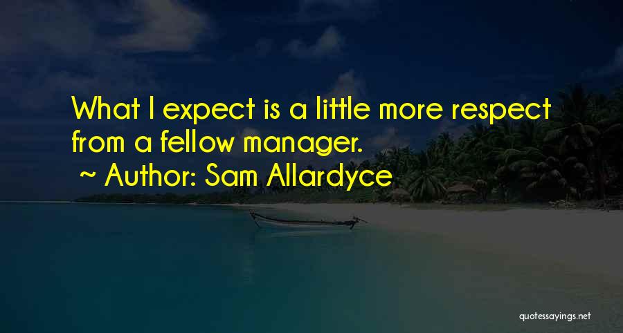 Sam Allardyce Quotes: What I Expect Is A Little More Respect From A Fellow Manager.