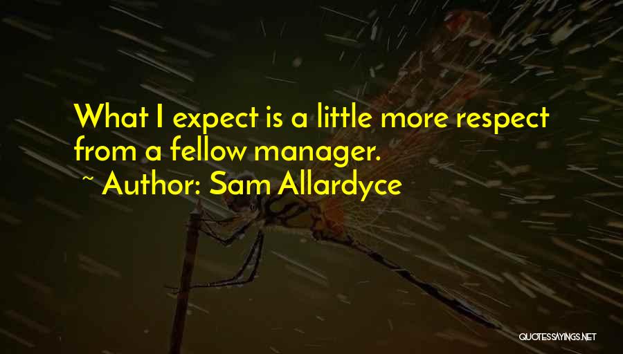 Sam Allardyce Quotes: What I Expect Is A Little More Respect From A Fellow Manager.