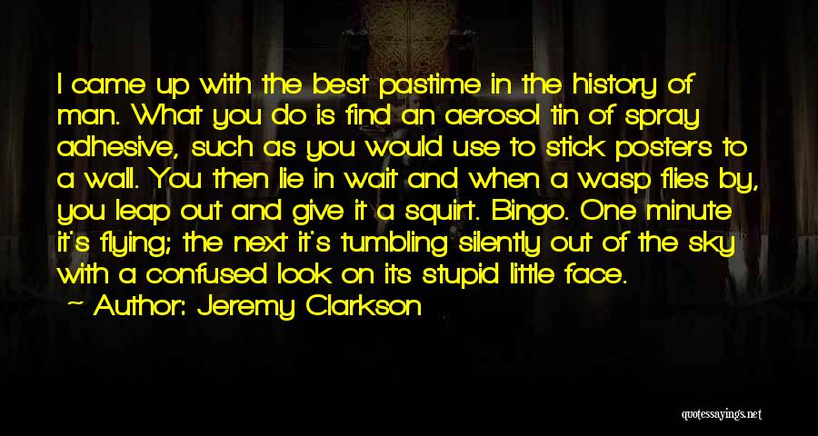 Jeremy Clarkson Quotes: I Came Up With The Best Pastime In The History Of Man. What You Do Is Find An Aerosol Tin