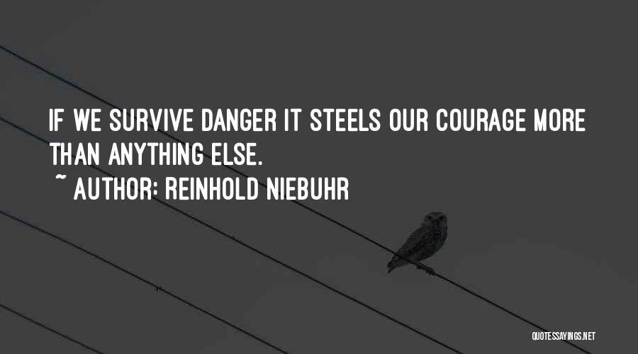 Reinhold Niebuhr Quotes: If We Survive Danger It Steels Our Courage More Than Anything Else.