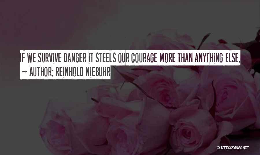 Reinhold Niebuhr Quotes: If We Survive Danger It Steels Our Courage More Than Anything Else.