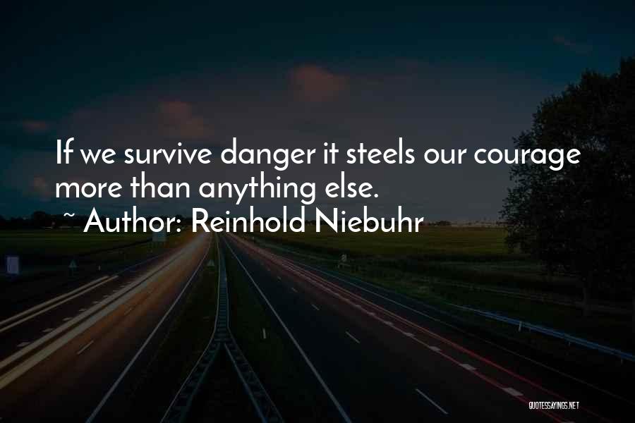 Reinhold Niebuhr Quotes: If We Survive Danger It Steels Our Courage More Than Anything Else.