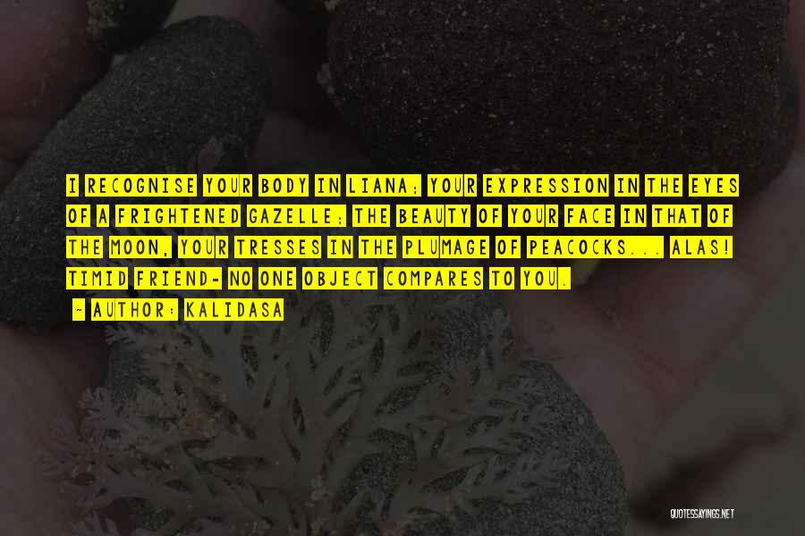 Kalidasa Quotes: I Recognise Your Body In Liana; Your Expression In The Eyes Of A Frightened Gazelle; The Beauty Of Your Face