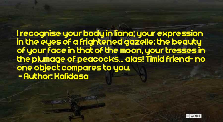 Kalidasa Quotes: I Recognise Your Body In Liana; Your Expression In The Eyes Of A Frightened Gazelle; The Beauty Of Your Face