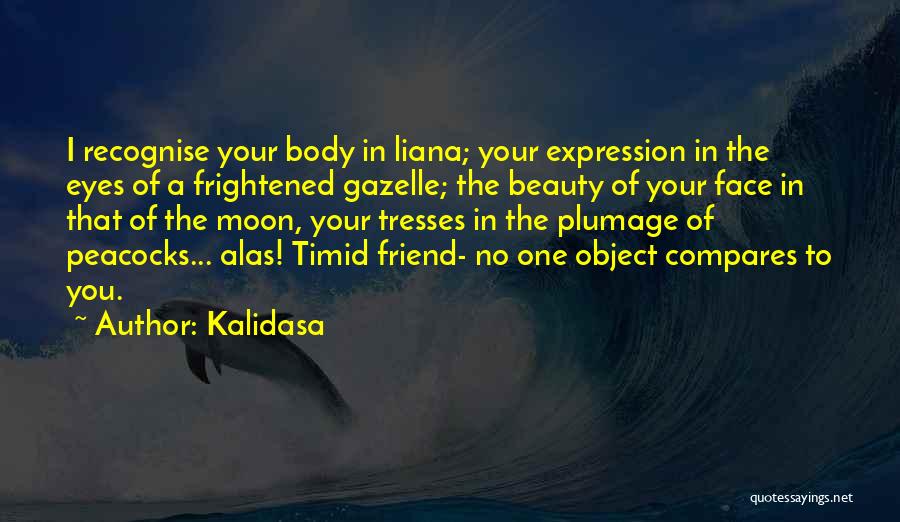 Kalidasa Quotes: I Recognise Your Body In Liana; Your Expression In The Eyes Of A Frightened Gazelle; The Beauty Of Your Face