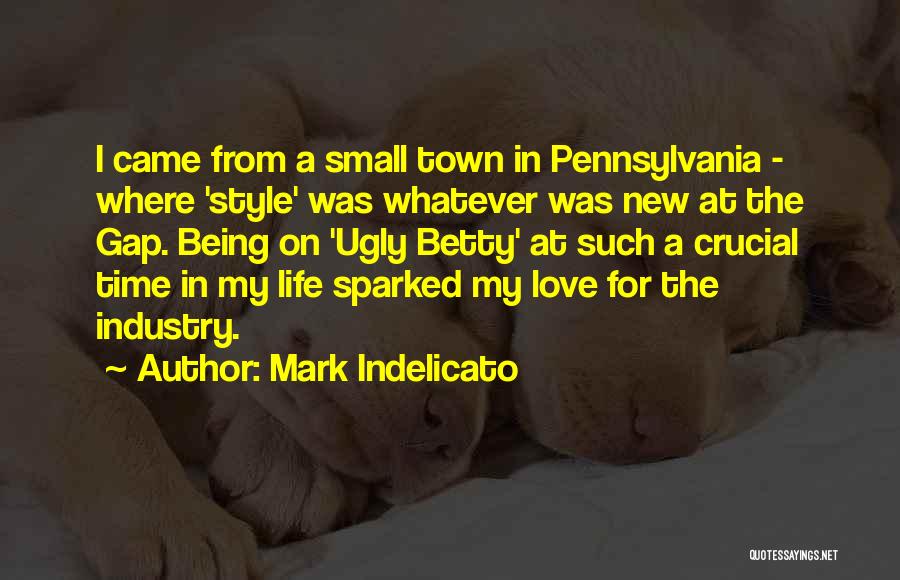 Mark Indelicato Quotes: I Came From A Small Town In Pennsylvania - Where 'style' Was Whatever Was New At The Gap. Being On