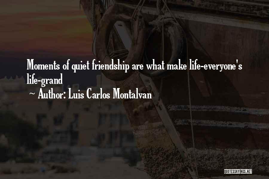 Luis Carlos Montalvan Quotes: Moments Of Quiet Friendship Are What Make Life-everyone's Life-grand