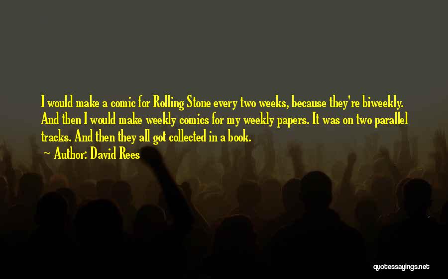 David Rees Quotes: I Would Make A Comic For Rolling Stone Every Two Weeks, Because They're Biweekly. And Then I Would Make Weekly