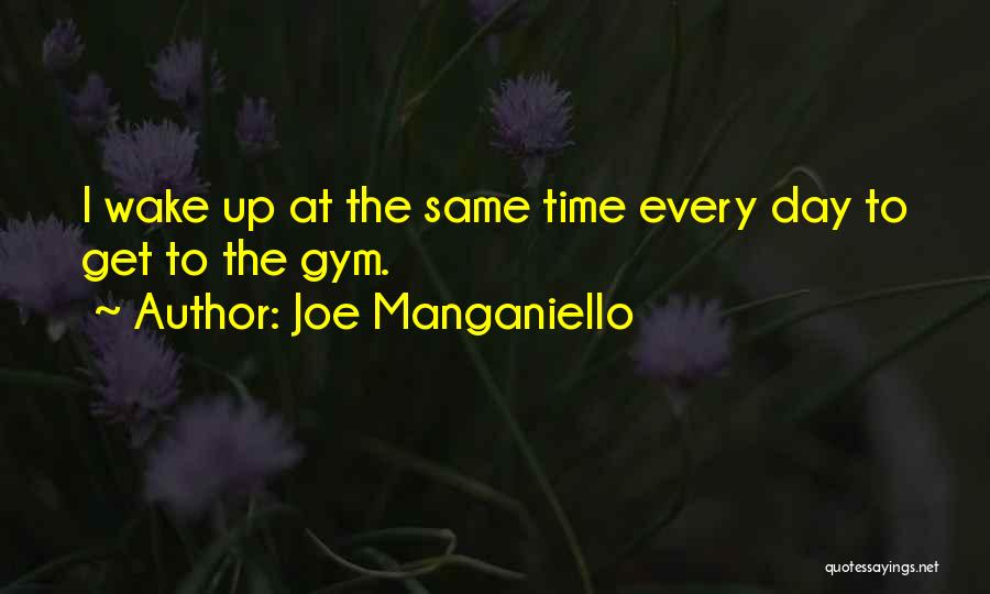 Joe Manganiello Quotes: I Wake Up At The Same Time Every Day To Get To The Gym.