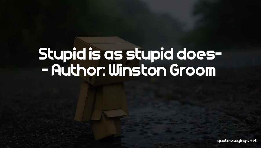 Winston Groom Quotes: Stupid Is As Stupid Does~
