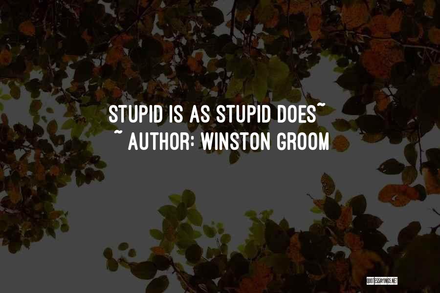 Winston Groom Quotes: Stupid Is As Stupid Does~