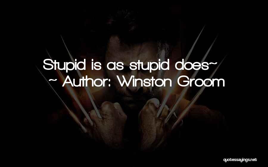 Winston Groom Quotes: Stupid Is As Stupid Does~
