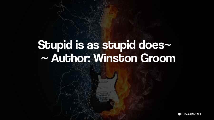 Winston Groom Quotes: Stupid Is As Stupid Does~