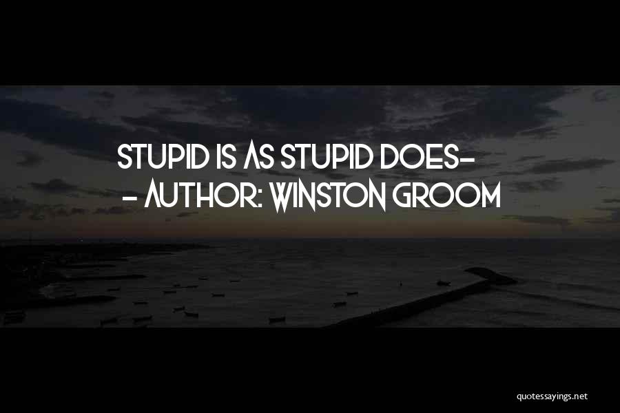 Winston Groom Quotes: Stupid Is As Stupid Does~