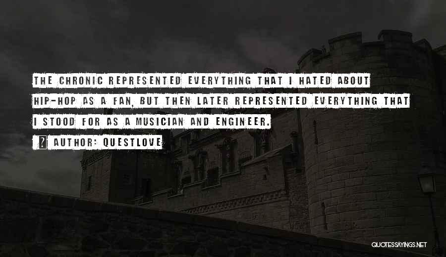 Questlove Quotes: The Chronic Represented Everything That I Hated About Hip-hop As A Fan, But Then Later Represented Everything That I Stood