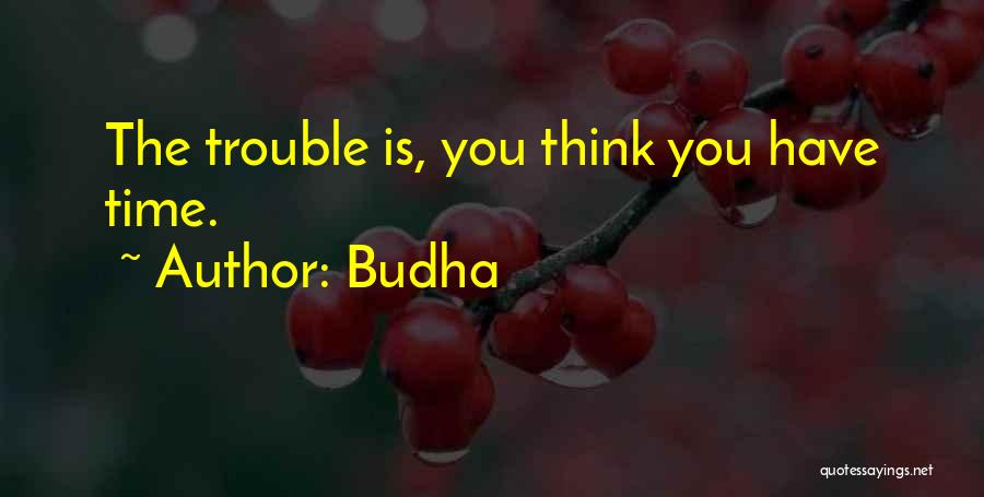 Budha Quotes: The Trouble Is, You Think You Have Time.