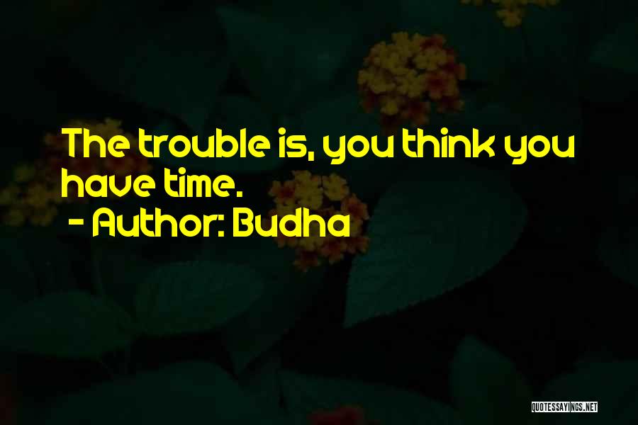 Budha Quotes: The Trouble Is, You Think You Have Time.