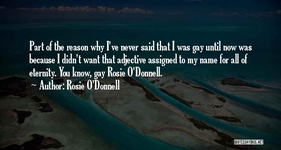 Rosie O'Donnell Quotes: Part Of The Reason Why I've Never Said That I Was Gay Until Now Was Because I Didn't Want That