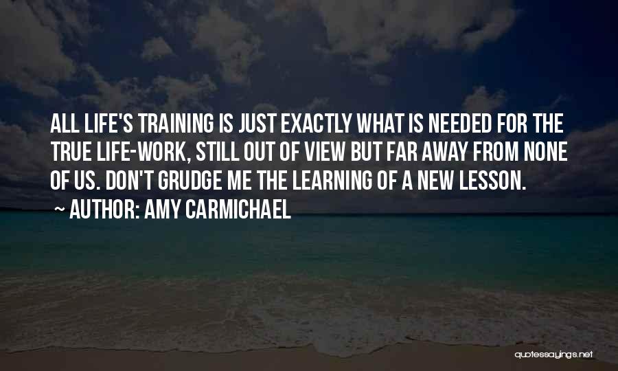 Amy Carmichael Quotes: All Life's Training Is Just Exactly What Is Needed For The True Life-work, Still Out Of View But Far Away