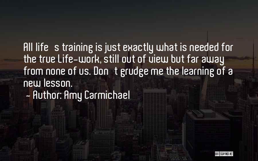 Amy Carmichael Quotes: All Life's Training Is Just Exactly What Is Needed For The True Life-work, Still Out Of View But Far Away