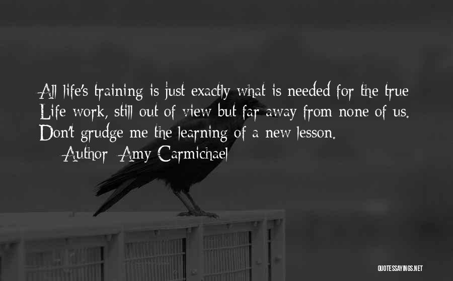 Amy Carmichael Quotes: All Life's Training Is Just Exactly What Is Needed For The True Life-work, Still Out Of View But Far Away