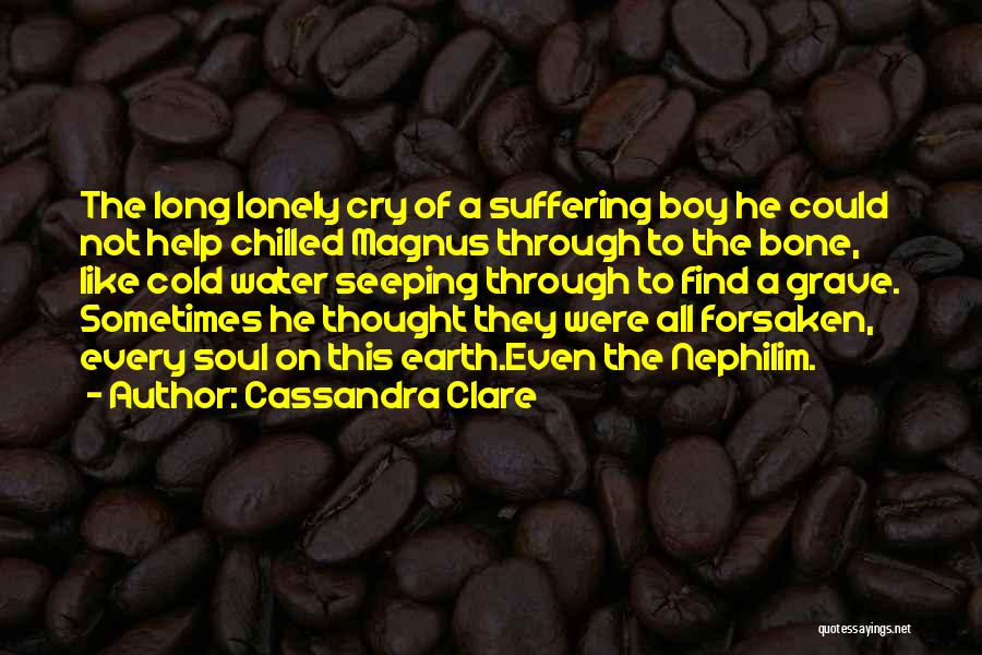 Cassandra Clare Quotes: The Long Lonely Cry Of A Suffering Boy He Could Not Help Chilled Magnus Through To The Bone, Like Cold