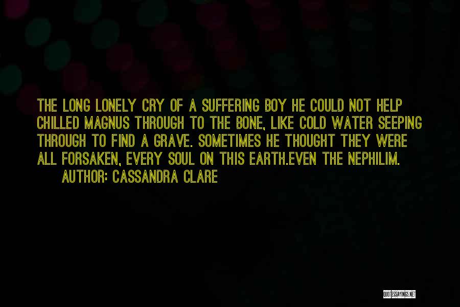 Cassandra Clare Quotes: The Long Lonely Cry Of A Suffering Boy He Could Not Help Chilled Magnus Through To The Bone, Like Cold