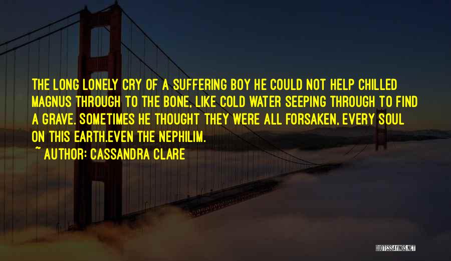 Cassandra Clare Quotes: The Long Lonely Cry Of A Suffering Boy He Could Not Help Chilled Magnus Through To The Bone, Like Cold