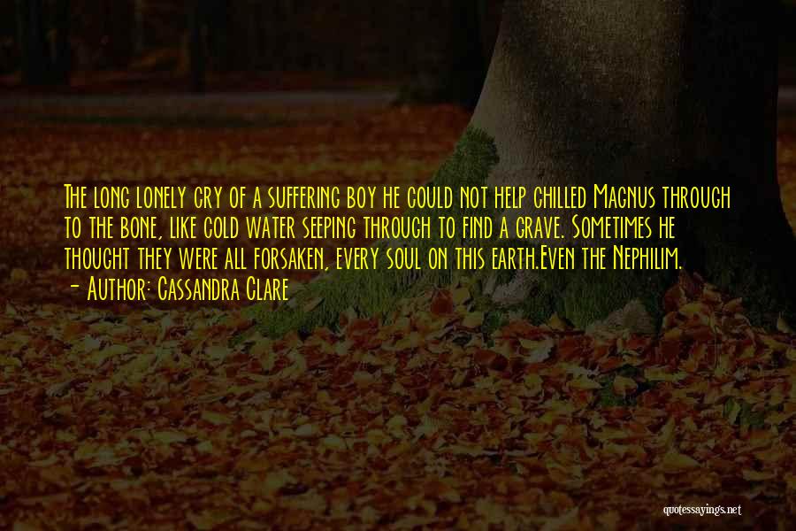 Cassandra Clare Quotes: The Long Lonely Cry Of A Suffering Boy He Could Not Help Chilled Magnus Through To The Bone, Like Cold