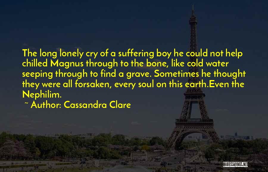 Cassandra Clare Quotes: The Long Lonely Cry Of A Suffering Boy He Could Not Help Chilled Magnus Through To The Bone, Like Cold