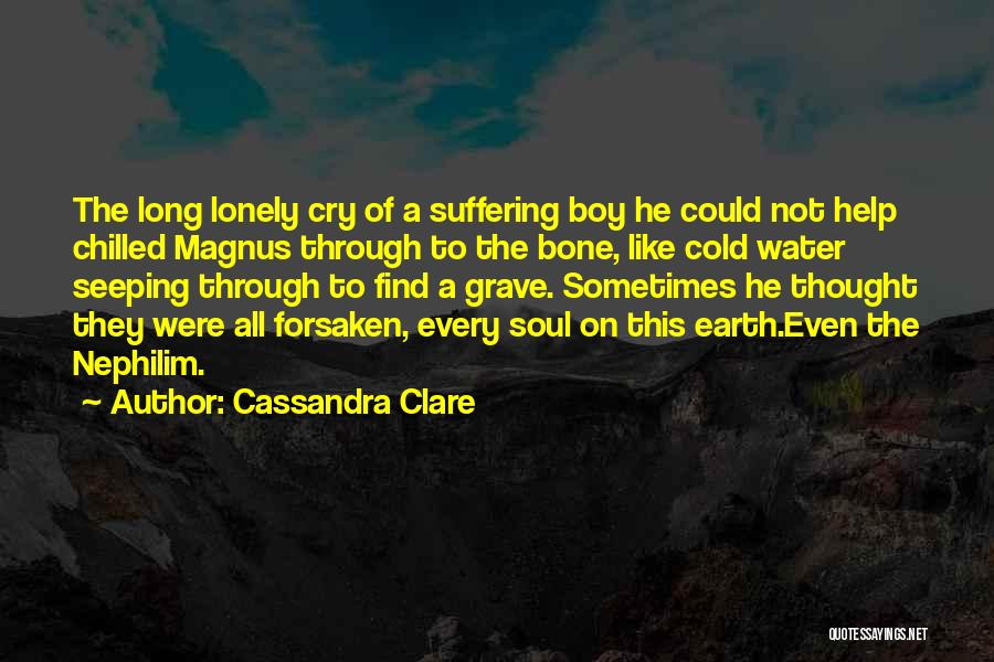 Cassandra Clare Quotes: The Long Lonely Cry Of A Suffering Boy He Could Not Help Chilled Magnus Through To The Bone, Like Cold