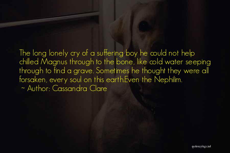 Cassandra Clare Quotes: The Long Lonely Cry Of A Suffering Boy He Could Not Help Chilled Magnus Through To The Bone, Like Cold