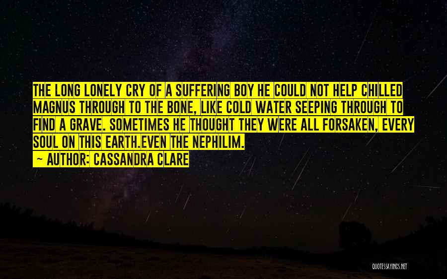 Cassandra Clare Quotes: The Long Lonely Cry Of A Suffering Boy He Could Not Help Chilled Magnus Through To The Bone, Like Cold