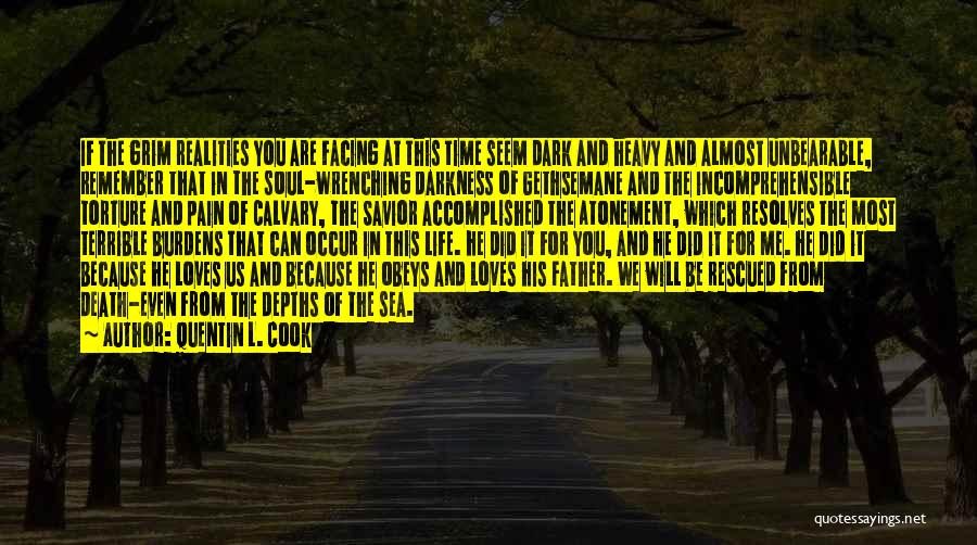 Quentin L. Cook Quotes: If The Grim Realities You Are Facing At This Time Seem Dark And Heavy And Almost Unbearable, Remember That In