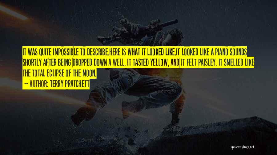 Terry Pratchett Quotes: It Was Quite Impossible To Describe.here Is What It Looked Like.it Looked Like A Piano Sounds Shortly After Being Dropped