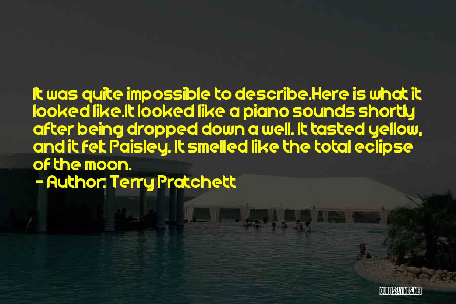 Terry Pratchett Quotes: It Was Quite Impossible To Describe.here Is What It Looked Like.it Looked Like A Piano Sounds Shortly After Being Dropped