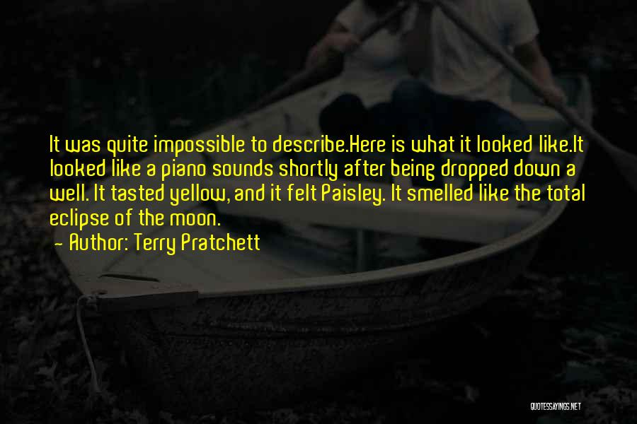 Terry Pratchett Quotes: It Was Quite Impossible To Describe.here Is What It Looked Like.it Looked Like A Piano Sounds Shortly After Being Dropped