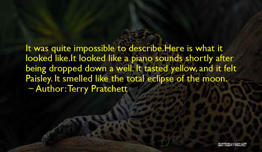 Terry Pratchett Quotes: It Was Quite Impossible To Describe.here Is What It Looked Like.it Looked Like A Piano Sounds Shortly After Being Dropped