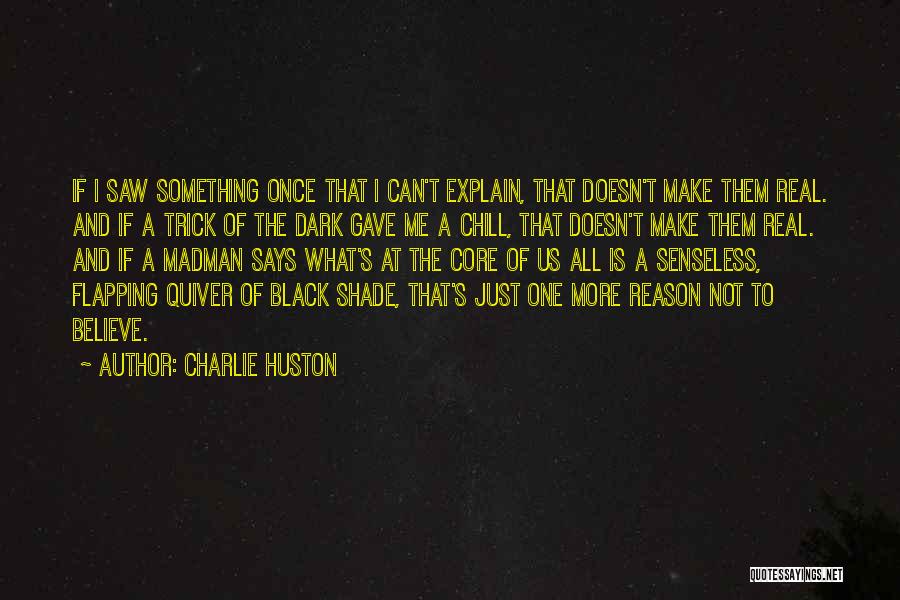 Charlie Huston Quotes: If I Saw Something Once That I Can't Explain, That Doesn't Make Them Real. And If A Trick Of The