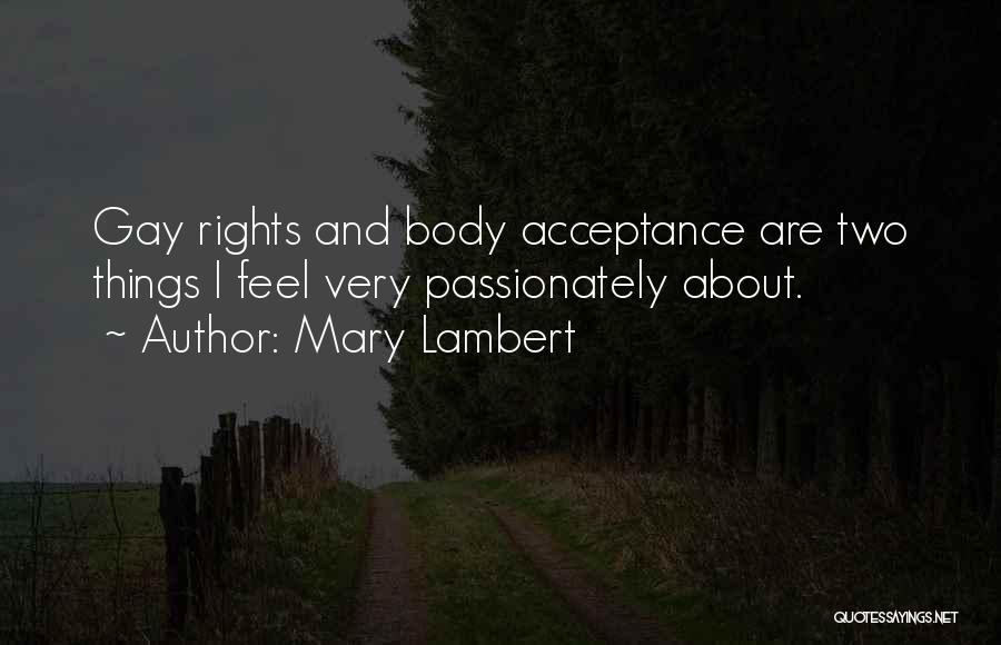 Mary Lambert Quotes: Gay Rights And Body Acceptance Are Two Things I Feel Very Passionately About.