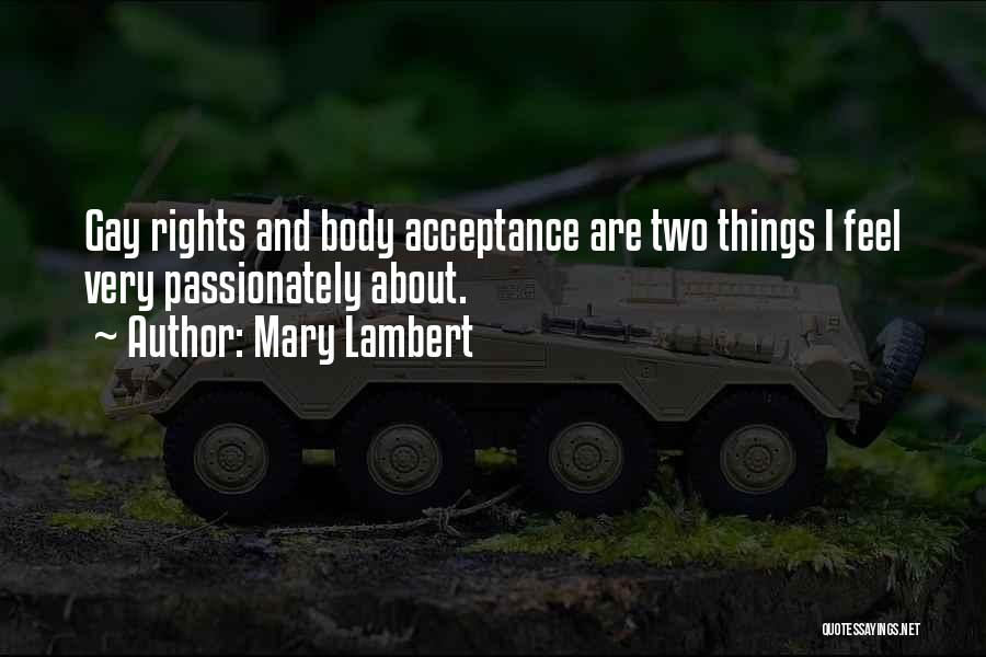 Mary Lambert Quotes: Gay Rights And Body Acceptance Are Two Things I Feel Very Passionately About.