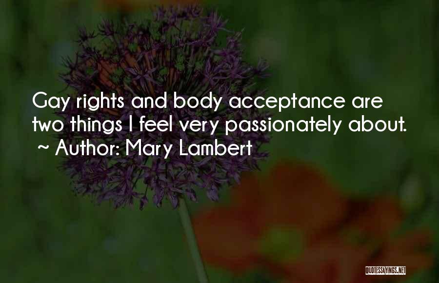 Mary Lambert Quotes: Gay Rights And Body Acceptance Are Two Things I Feel Very Passionately About.