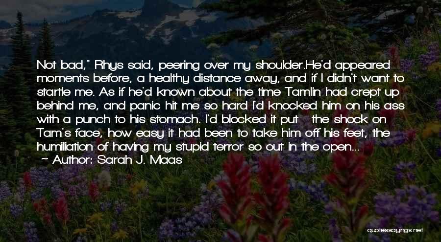 Sarah J. Maas Quotes: Not Bad, Rhys Said, Peering Over My Shoulder.he'd Appeared Moments Before, A Healthy Distance Away, And If I Didn't Want