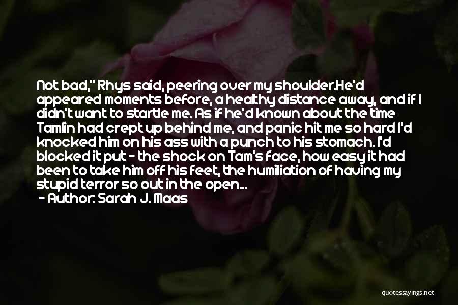 Sarah J. Maas Quotes: Not Bad, Rhys Said, Peering Over My Shoulder.he'd Appeared Moments Before, A Healthy Distance Away, And If I Didn't Want
