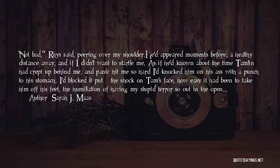 Sarah J. Maas Quotes: Not Bad, Rhys Said, Peering Over My Shoulder.he'd Appeared Moments Before, A Healthy Distance Away, And If I Didn't Want